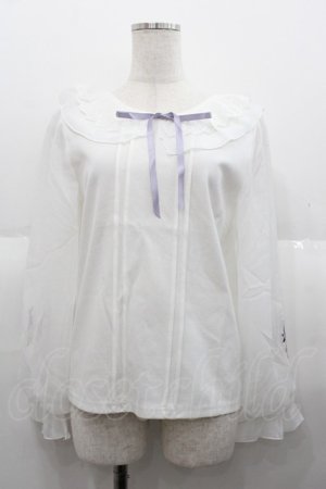画像: axes femme / パンジー刺繍BIG襟ブラウス M 生成り I-25-08-25-005-AX-BL-HD-ZI