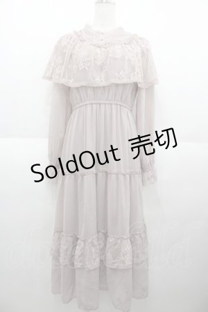 画像: axes femme / レースケープティアードワンピース  ピンク I-25-08-25-052-AX-OP-HD-ZI