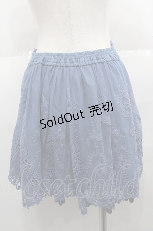 画像2: LIZ LISA / レース重ねデニムスカート  青デニム I-25-08-25-078-LO-SK-HD-ZI (2)