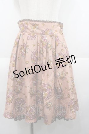 画像: axes femme / フラワーブーケプリントスカート  ピンク I-25-08-25-084-AX-SK-HD-ZI