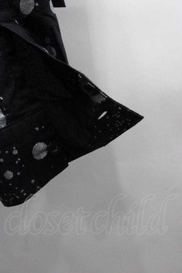 画像3: SUPER LOVERS / PUNKプリントロングシャツ  黒Ｘシルバー I-25-08-25-009-PU-BL-HD-ZI (3)