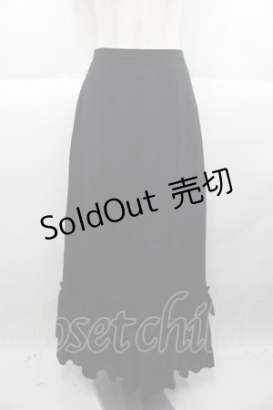 画像: BPN / フリルロングスカート  ブラック I-25-08-25-087-GO-SK-HD-ZI