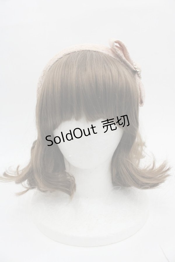 画像2: Swankiss / リボンハートビジューレースカチューシャ  ベージュ I-25-08-25-101-CA-ZA-HD-ZI (2)