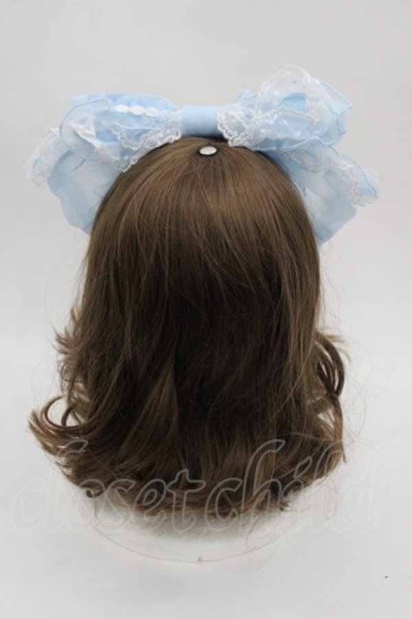 画像2: Angelic Pretty / フリルシースルーカチューシャ  サックス I-25-08-25-102-AP-AC-HD-ZI (2)