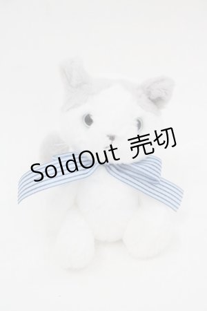 画像: PINK HOUSE / ねこと子ペンギンぬいぐるみコサージュ  白 I-25-08-25-113-LO-ZA-HD-ZI