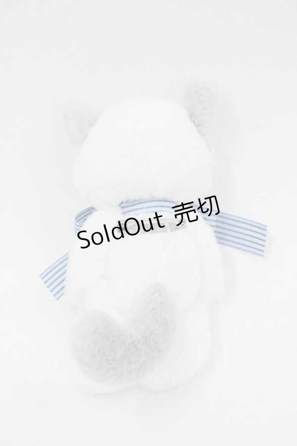 画像2: PINK HOUSE / ねこと子ペンギンぬいぐるみコサージュ  白 I-25-08-25-113-LO-ZA-HD-ZI (2)