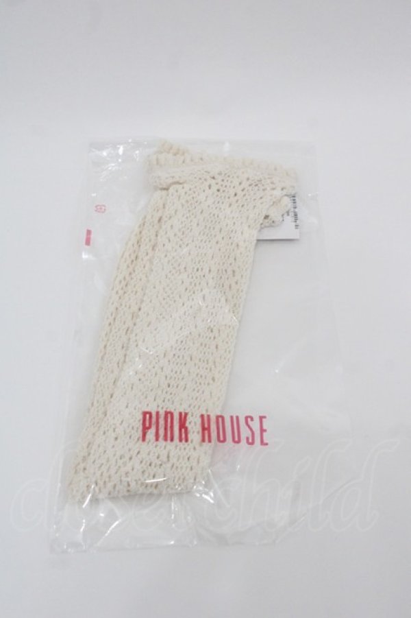 画像1: PINK HOUSE / レース使い透かしソックス  アイボリー I-25-08-25-118-LO-ZA-HD-ZI (1)