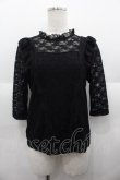 画像1: couture BY ROJITA / レース五分袖トップス  ブラック I-25-08-25-017-LO-TO-HD-ZI (1)