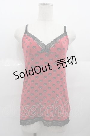 画像: HYSTERIC GLAMOUR / 猫総柄キャミソール  レッド I-25-08-25-023-PU-TO-HD-ZI
