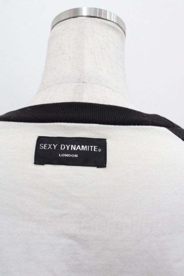 画像3: SEXY DYNAMITE LONDON / ラグランカットソー  黒Ｘ白 I-25-08-25-027-PU-TO-HD-ZI (3)