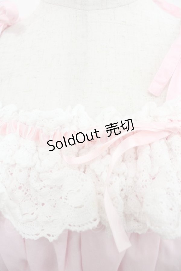 画像3: BABY,THE STARS SHINE BRIGHT / Confiture Ribbonワンピース  ピンクＸ白 I-25-08-25-036-BA-OP-HD-ZI (3)