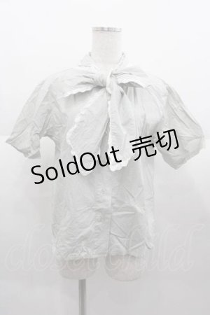 画像: merry jenny / フリルリボンボウタイブラウス  ミント I-25-09-02-001-LO-BL-HD-ZI