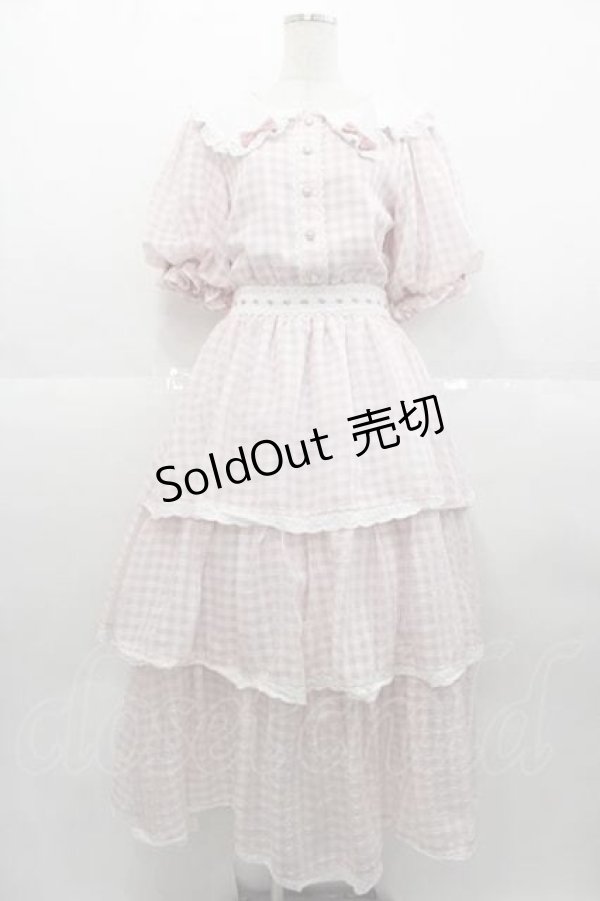 画像1: meiify memory / LOVE for Ginghamろりーたワンピース  ピンク I-25-09-02-058-LO-OP-HD-ZI (1)