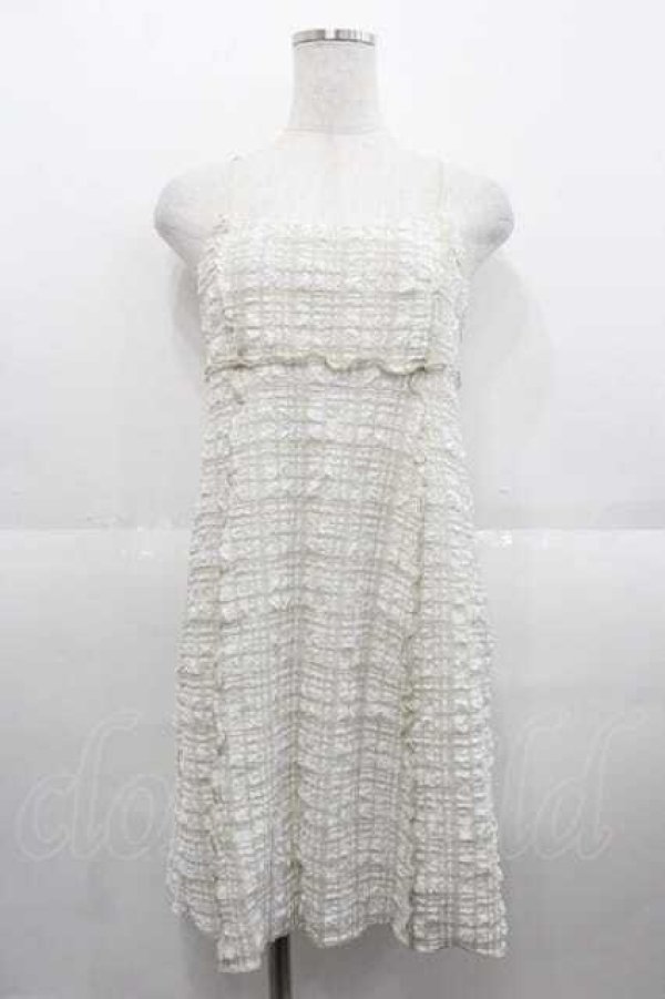 画像1: merry jenny / checkミニキャミワンピース  アイボリー I-25-09-02-064-LO-OP-HD-ZI (1)