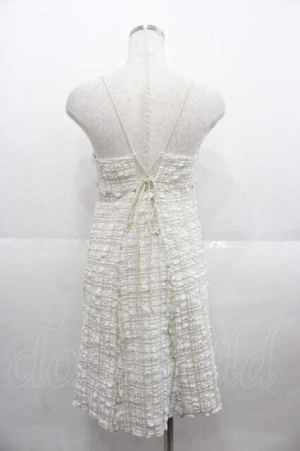 画像2: merry jenny / checkミニキャミワンピース  アイボリー I-25-09-02-064-LO-OP-HD-ZI (2)