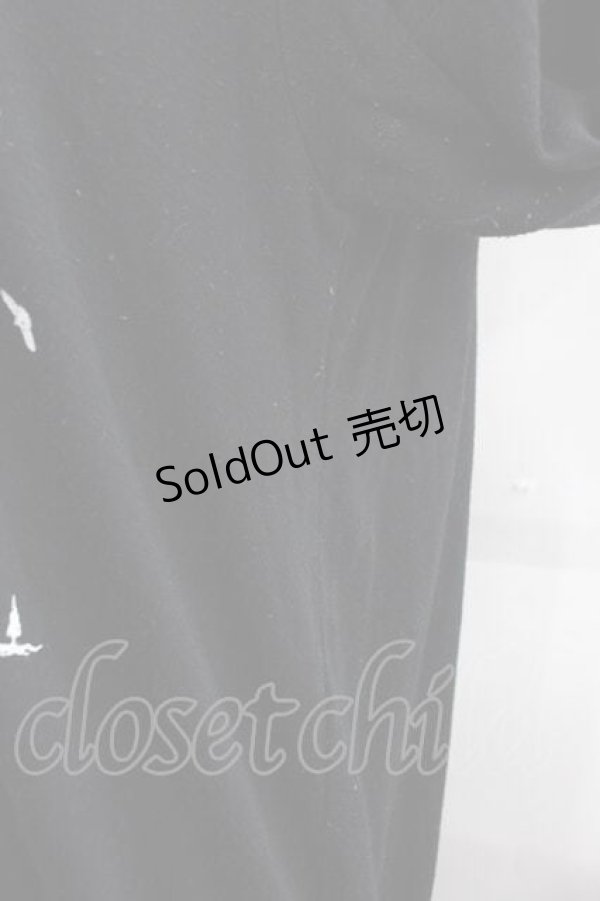 画像3: ALGONQUINS / プリント長袖Tシャツワンピース  ブラック I-25-09-02-071-AL-OP-HD-ZI (3)