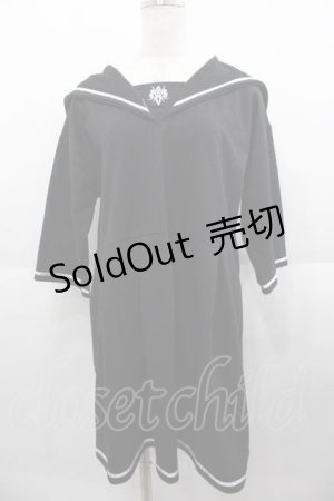 画像: Drug Honey / セーラーミニワンピース  ブラック I-25-09-02-073-PU-OP-HD-ZI