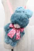 Angelic Pretty / ぴっぴBUNNYぬいぐるみポーチ 青Xピンク I-25