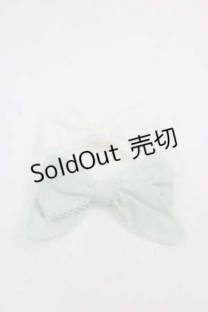 画像: PINK HOUSE / グラデーションリボンブローチ  白Ｘミント I-25-09-02-105-LO-ZA-HD-ZI