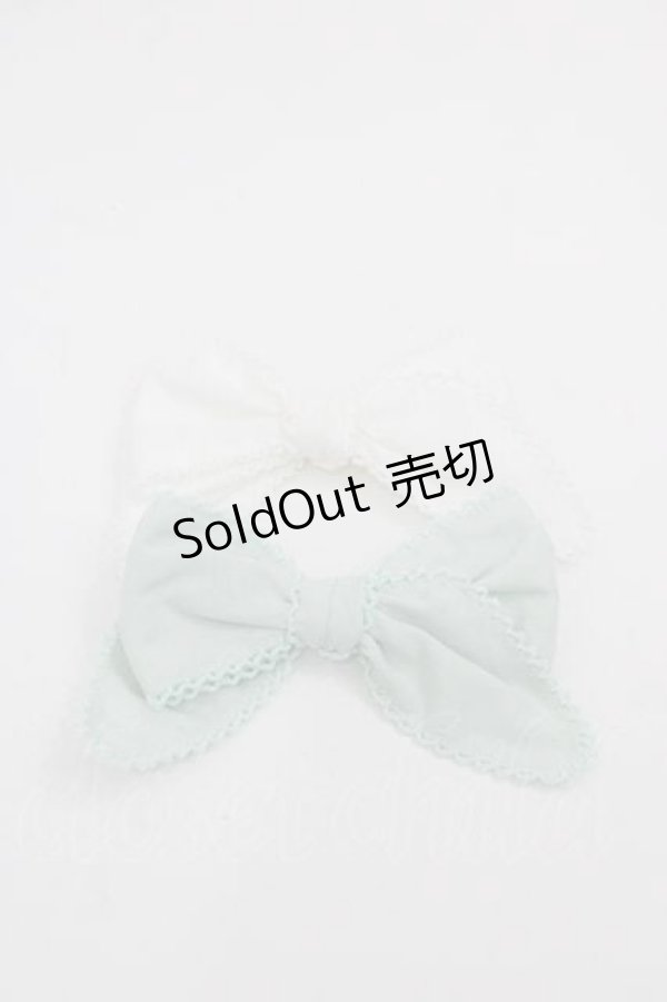 画像1: PINK HOUSE / グラデーションリボンブローチ  白Ｘミント I-25-09-02-105-LO-ZA-HD-ZI (1)