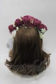 画像2: BABY,THE STARS SHINE BRIGHT / a Rose  ガラスドームに閉じ込めた一輪の薔薇 カチューシャ  ボルドーＸアイボリー I-25-09-02-110-BA-AC-HD-ZI (2)