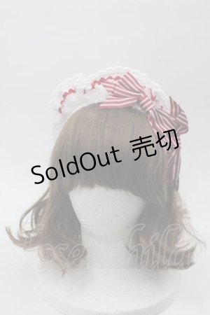 画像: BABY,THE STARS SHINE BRIGHT / Little Girlish Sweet Ribbonカチューシャ  白Ｘ赤 I-25-09-02-111-BA-AC-HD-ZI