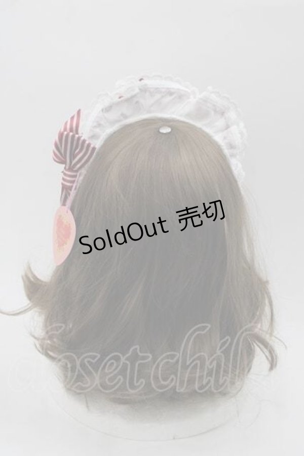 画像2: BABY,THE STARS SHINE BRIGHT / Little Girlish Sweet Ribbonカチューシャ  白Ｘ赤 I-25-09-02-111-BA-AC-HD-ZI (2)