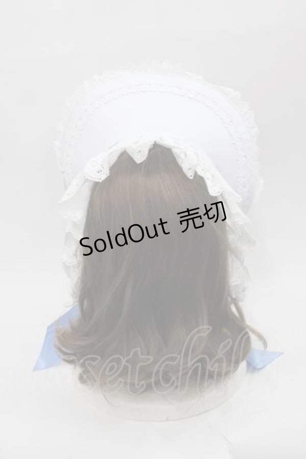 画像3: BABY,THE STARS SHINE BRIGHT / Dreaming Laceボンネット  青Ｘ白 I-25-09-02-119-BA-AC-HD-ZI (3)