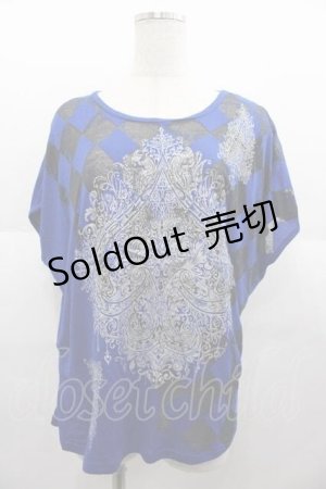 画像: ALGONQUINS / シースルチェッカークローバーptトップス  ブルー I-25-09-02-017-AL-TO-HD-ZI