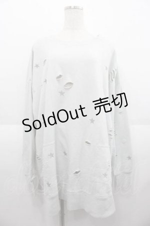 画像: WORLD WIDE LOVE！(Rydia) / ダメージ&星刺繍トップス 1 グレー I-25-09-02-023-PU-TO-HD-ZI