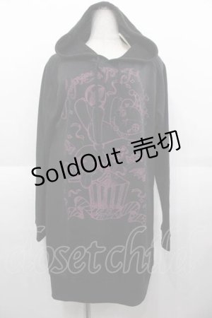 画像: ALGONQUINS / びっくり箱ptパーカー  ブラック I-25-09-02-025-AL-TO-HD-ZI