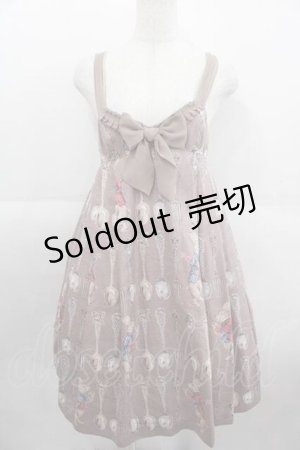 画像: Emily Temple cute / スプーン&フォークハイウエストノースリーブワンピース  チャ I-25-09-11-055-ET-OP-HD-ZI