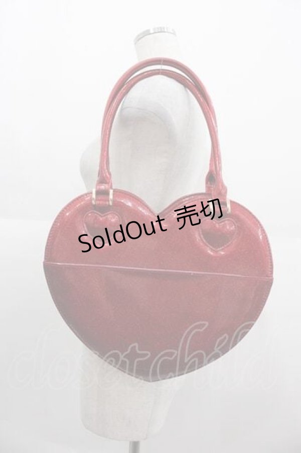 画像2: Angelic Pretty / グリッターLove Heartトートバッグ  赤 I-25-09-11-063-AP-BG-HD-ZI (2)