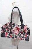画像1: BABY,THE STARS SHINE BRIGHT / シュガーブーケ柄ボストン型BAG  黒 I-25-09-11-064-BA-BG-HD-ZI (1)