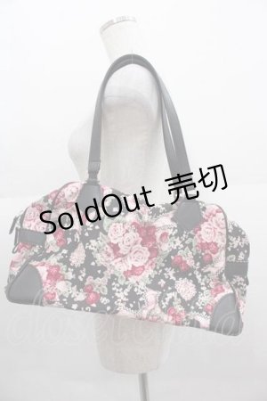 画像: BABY,THE STARS SHINE BRIGHT / シュガーブーケ柄ボストン型BAG  黒 I-25-09-11-064-BA-BG-HD-ZI