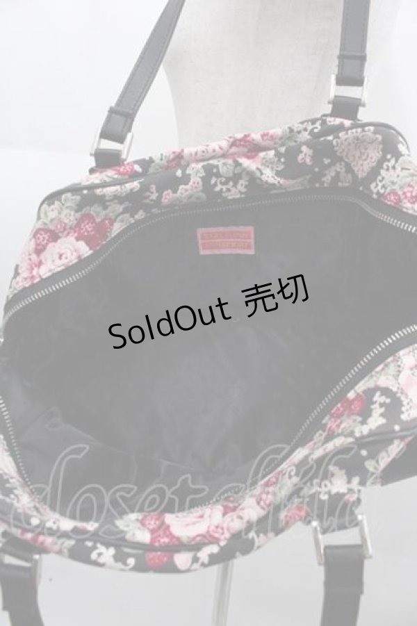 画像3: BABY,THE STARS SHINE BRIGHT / シュガーブーケ柄ボストン型BAG  黒 I-25-09-11-064-BA-BG-HD-ZI (3)
