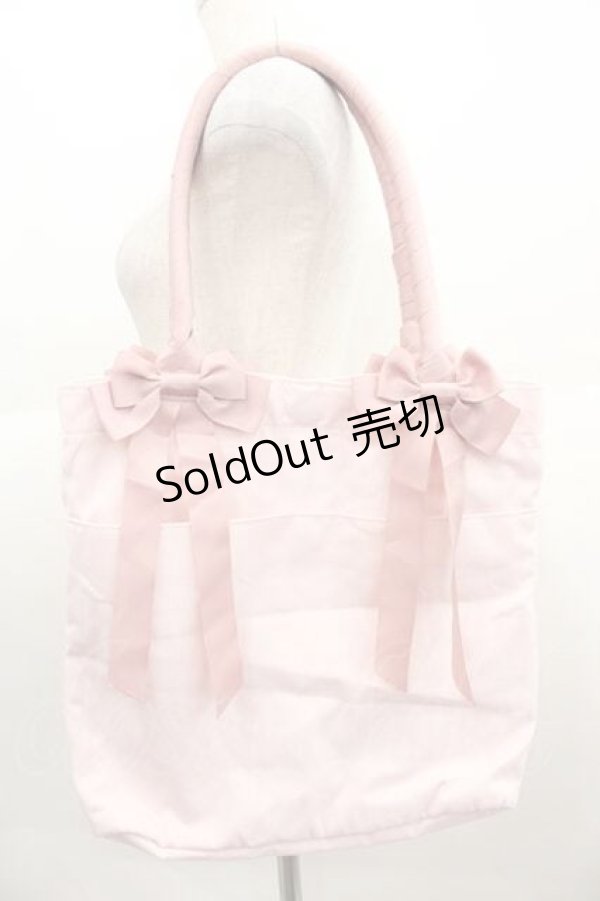 画像2: m petit by misako / ラビットベアプリントトートバッグ  ピンク I-25-09-11-067-LO-BG-HD-ZI (2)