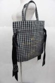 画像1: Maison de FLEUR / クロミダブルリボントートバッグ  黒チェック I-25-09-11-073-LO-BG-HD-ZI (1)