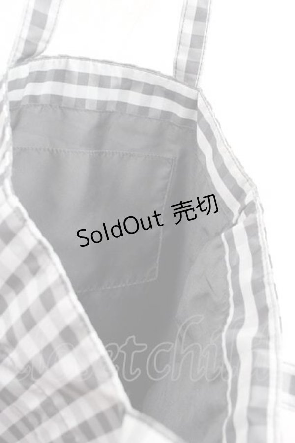 画像3: Maison de FLEUR / クロミダブルリボントートバッグ  黒チェック I-25-09-11-073-LO-BG-HD-ZI (3)
