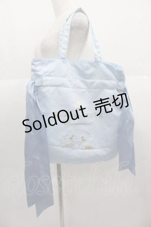 画像: Maison de FLEUR / シナモロール トートバッグ  サックス I-25-09-11-074-LO-BG-HD-ZI