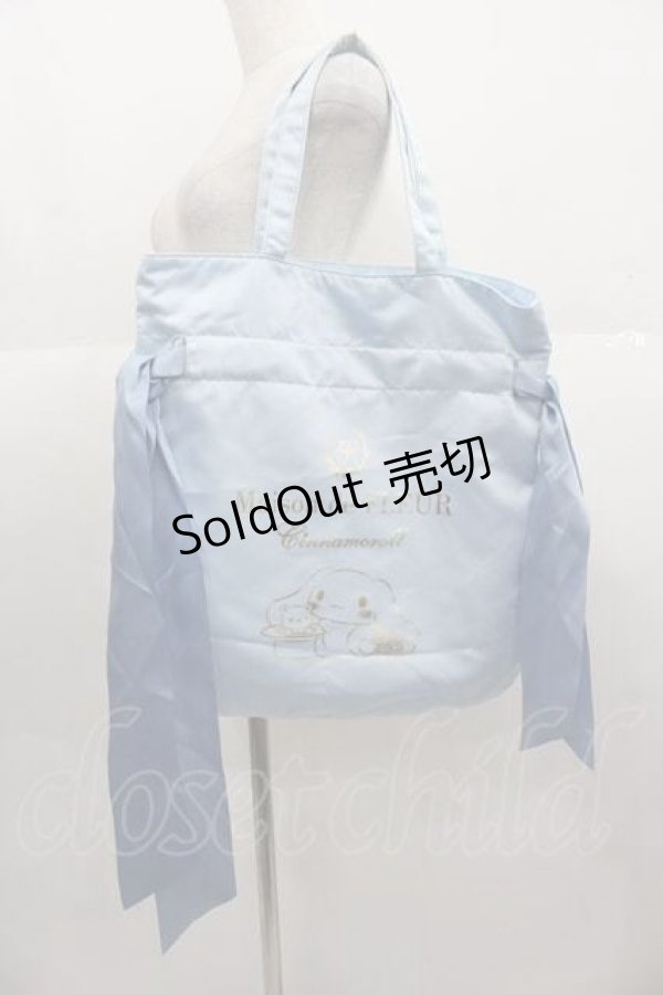 画像1: Maison de FLEUR / シナモロール トートバッグ  サックス I-25-09-11-074-LO-BG-HD-ZI (1)