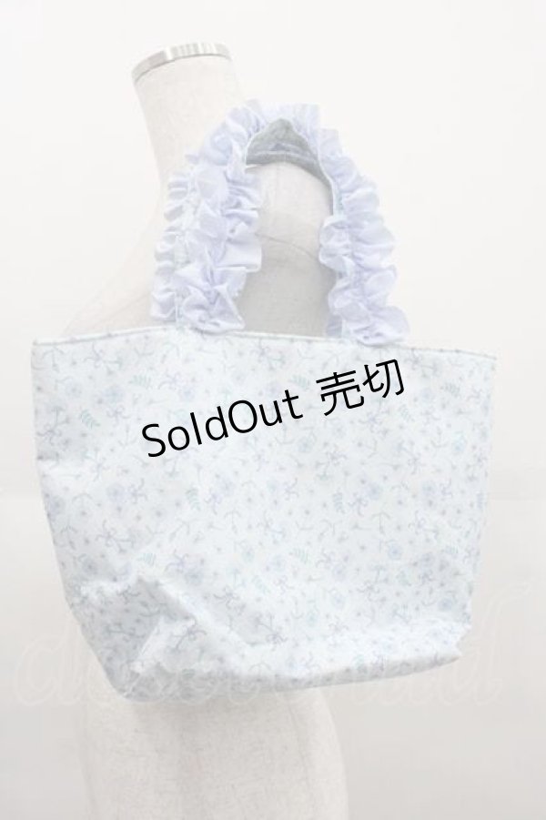 画像2: Maison de FLEUR / シナモロールフリルハンドルトートバッグ  サックス I-25-09-11-075-LO-BG-HD-ZI (2)