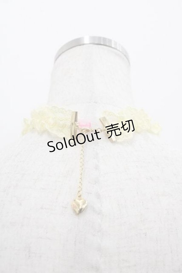 画像2: Angelic Pretty / レースハートチャームチョーカー  イエロー I-25-09-11-077-AP-AC-HD-ZI (2)