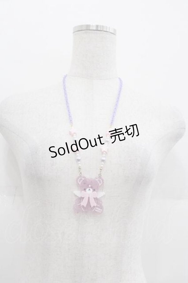 画像2: Angelic Pretty / Milkyベアーネックレス  ラベンダー I-25-09-11-078-AP-AC-HD-ZI (2)