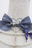 画像5: LeMiroie / リボンブローチ&パールネックレスセット  青Ｘ白 I-25-09-11-079-LO-AC-HD-ZI (5)