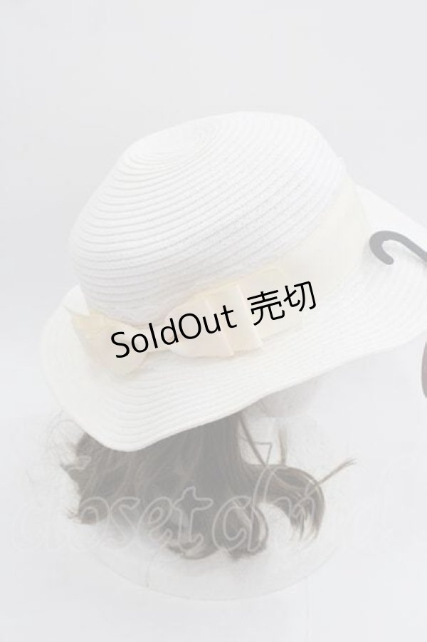 画像2: m petit by misako / AMブレードカンカン帽  シロ I-25-09-11-084-LO-AC-HD-ZI (2)