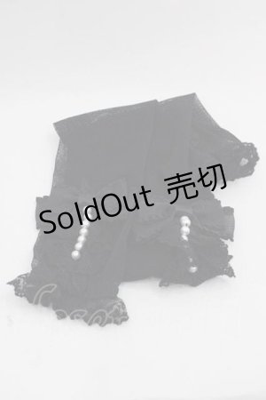 画像: Angelic Pretty / エレガントパールアームウォーマー  黒 I-25-09-11-101-AP-ZA-HD-ZI