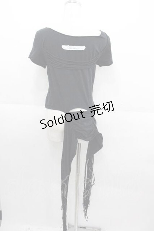 画像2: alice auaa / フリンジ変形ロングC/S 1 黒 I-25-09-11-012-AA-TO-HD-ZI (2)