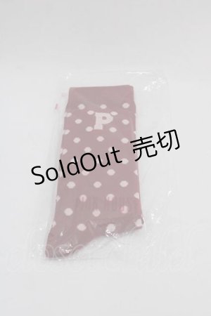 画像: PINK HOUSE / Ｐロゴ水玉ソックス  赤 I-25-09-11-118-LO-ZA-HD-ZI