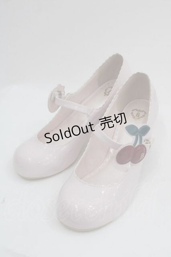 画像1: BABY,THE STARS SHINE BRIGHT / いちごとさくらんぼのエナメルシューズ M ピンク I-25-09-11-120-BA-SH-HD-ZS (1)